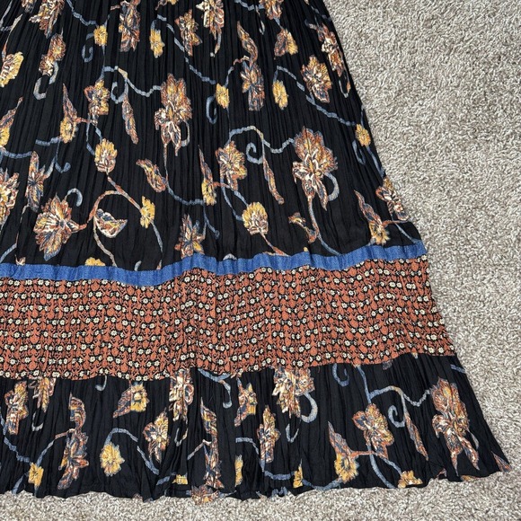 Vtg Broomskirt Maxi Skirt Womens XL Floral Boho Lucia Lukken USA - Picture 4 of 10